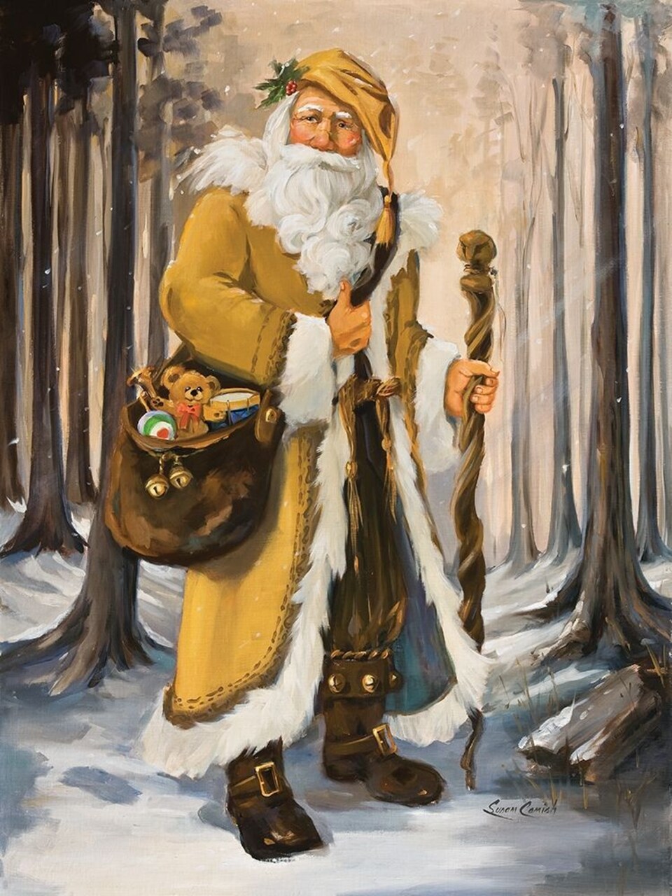Golden Santa Poster Print by Susan Comish - Item # VARPDXSCM1108